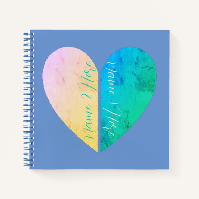 Cuaderno Elegante y personalizado, sus corazones y sus cora (Anverso)