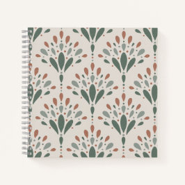 Cuaderno Elegantes Abanicos Florales Art Deco