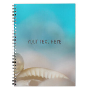 Cuaderno Elegantes conchas marinas Blue Tropical Beach Moda