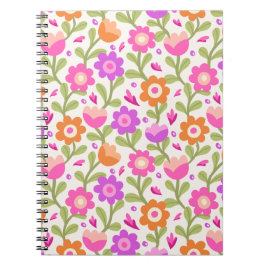Cuaderno Elegantes diseños florales - Hermoso y Personaliza