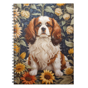 Cuaderno Elegantes girasoles Cavalier King Charles Spaniel