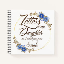 Cuaderno Elegantes letras de moda floral a la hija