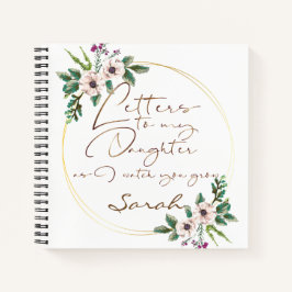 Cuaderno Elegantes letras de moda floral a la hija