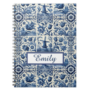 Cuaderno Elegantes mosaicos Delft Personalizados