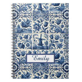 Cuaderno Elegantes mosaicos Delft Personalizados