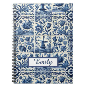 Cuaderno Elegantes mosaicos Delft Personalizados