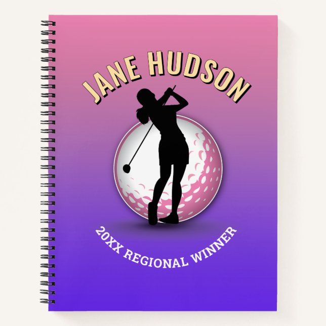 Cuaderno Elegantes mujeres diseño de golf (Anverso)