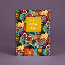 Cuaderno Elegantes naranjas cítricos amarillos frutales pat