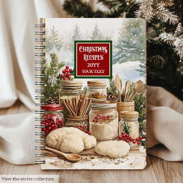 Cuaderno Elegantes Navidades clásicos recetas Personalizado
