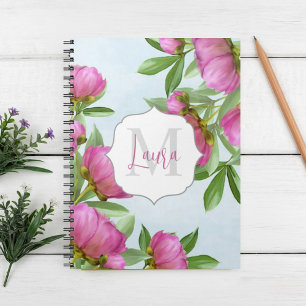 Cuaderno Elegantes polos botánicos rosados monográficos