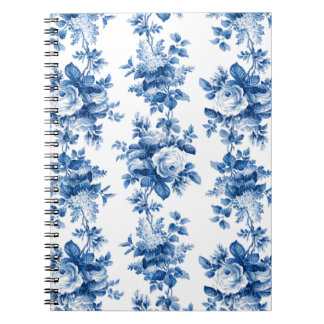 Cuaderno Elegantes Rosas azules de China