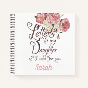 Cuaderno Elegantes rosas florales moda cartas a la hija