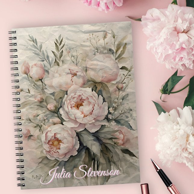 Cuaderno Elegantes tonos de agua con vegetación pastel (Subido por el creador)