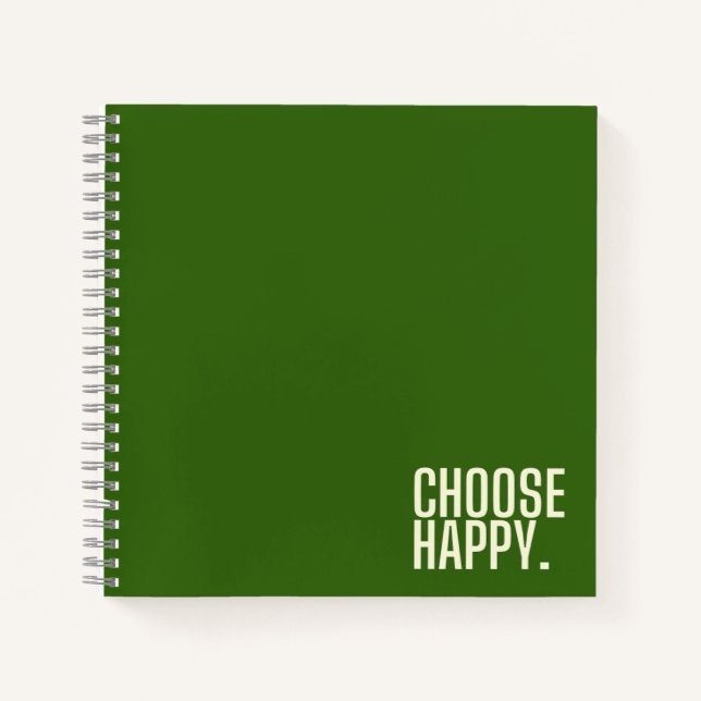 Cuaderno elegir un bloc de notas espiral feliz (Anverso)