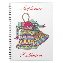 Cuaderno Elemento de campanas de Navidades decorativos