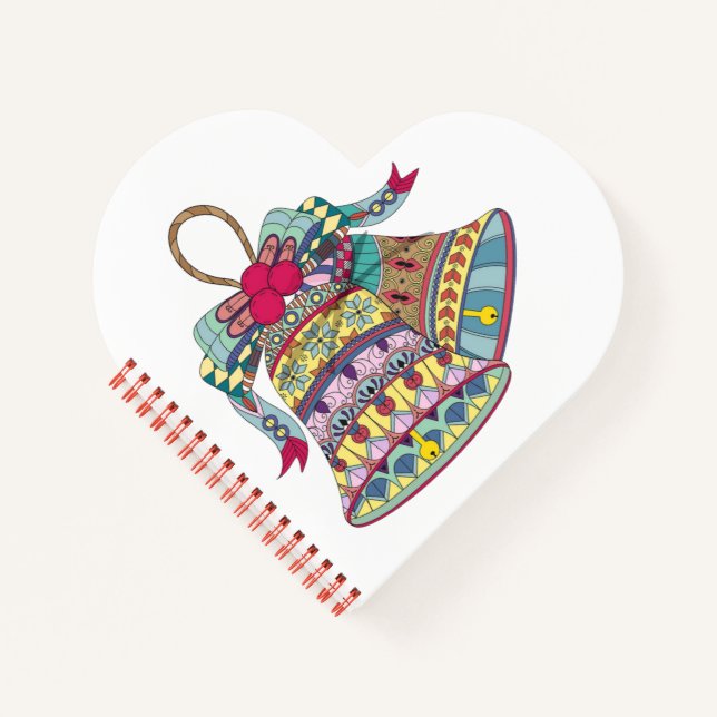 Cuaderno Elemento de campanas de Navidades decorativos (Anverso)