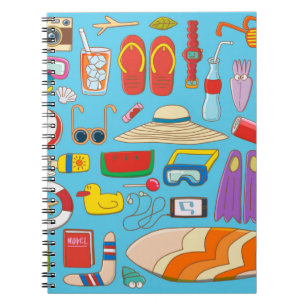 Cuaderno Elemento de colección de material de verano para e