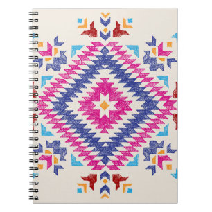 Cuaderno Elemento de diseño tribal de mano brillante.