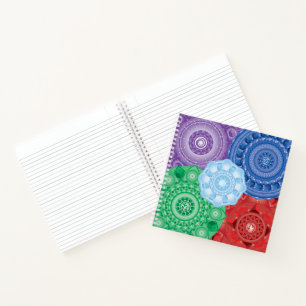 Cuaderno Elemento Mandala Collage Spiral Notebook