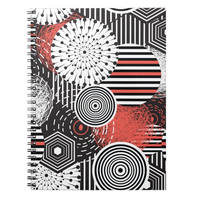 Cuaderno Elementos de Ilustración Abstracta Vintage Gráfica (Frente)