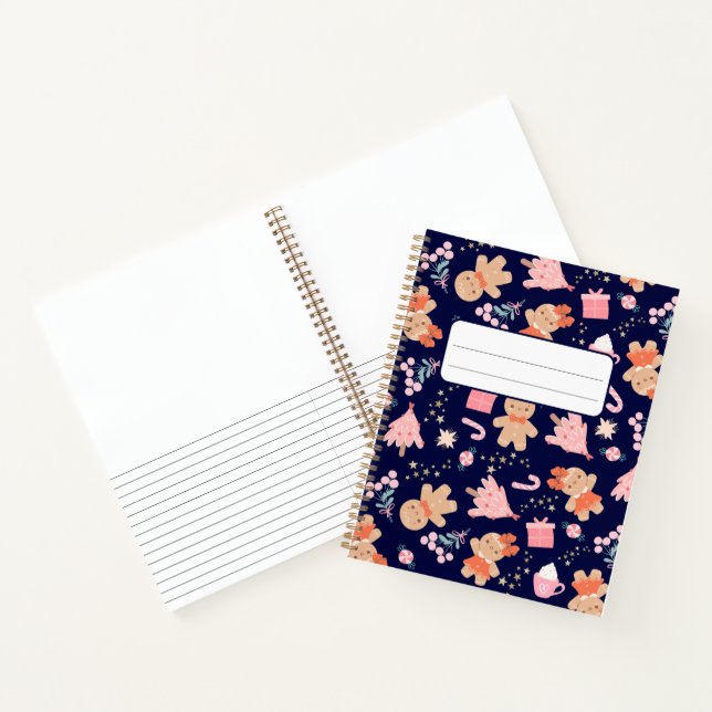 Cuaderno Elementos de Navidad en Azul Marino (Interior)