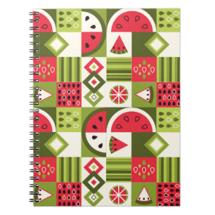 Cuaderno Elementos decorativos de la sandía Impresión de ar