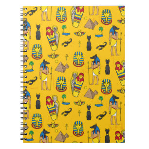 Cuaderno Elementos egipcios, Anubis, pirámides.