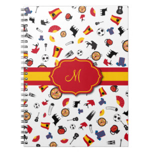 Cuaderno Elementos en español con bandera para añadir tu mo