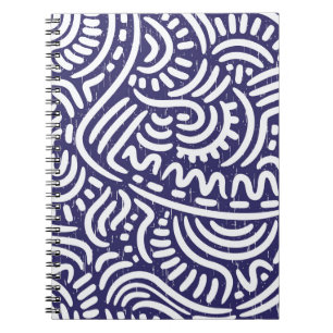 Cuaderno Elementos étnicos dibujados a mano, un patrón vibr