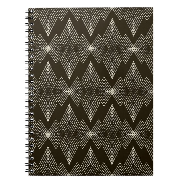 Cuaderno Elementos geométricos, ornamento vintage sin costu (Frente)