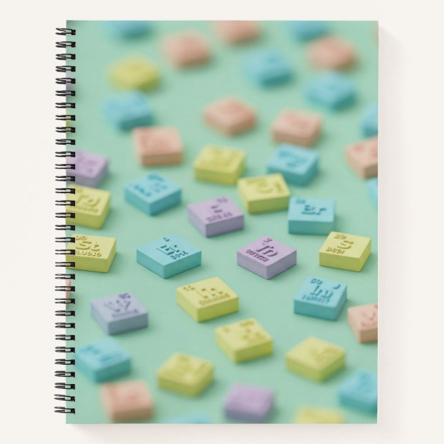 Cuaderno Elementos químicos de Natasha Us (Anverso)