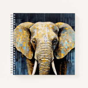 Cuaderno Elephant Animal Art Decó Paint Mosaic