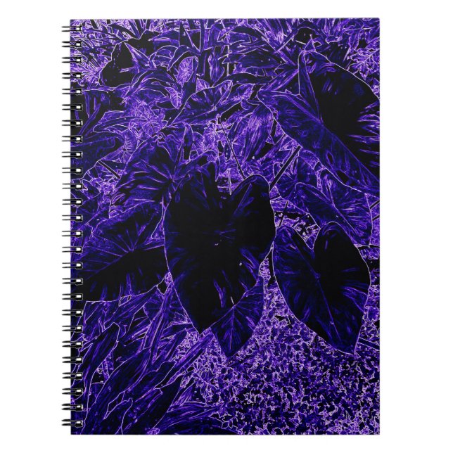 Cuaderno Elephant Ear Leaf Deepest Purple (Frente)
