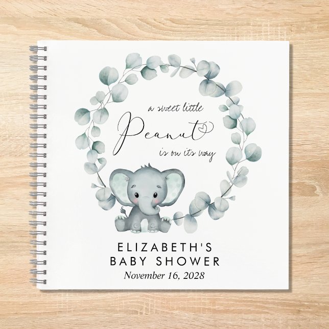 Cuaderno Elephant Eucalyptus Baby Shower Guest Book (Subido por el creador)