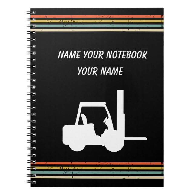 Cuaderno Elevador de horquilla personalizado (Frente)