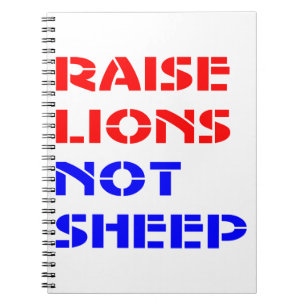 Cuaderno Elevar leones no ovejas #USAPatriotGraphics ©