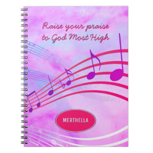 Cuaderno ELEVAR TU ELOGIO   Estantes de música   Personaliz