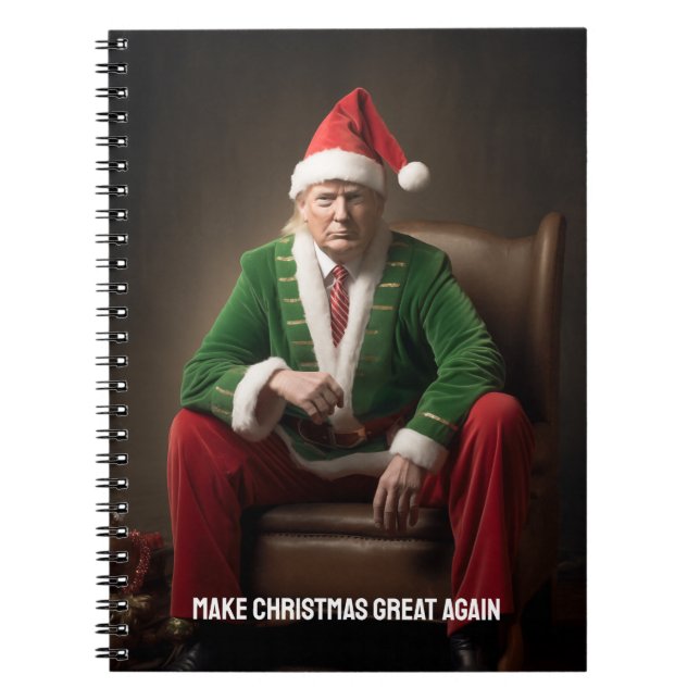 Cuaderno Elf Donald Trump, navidad (Frente)