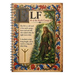 Cuaderno Elfo, Arte de Bestiario Medieval