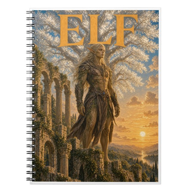 Cuaderno Elfo, Monstruo de Fantasía Gótica (Frente)
