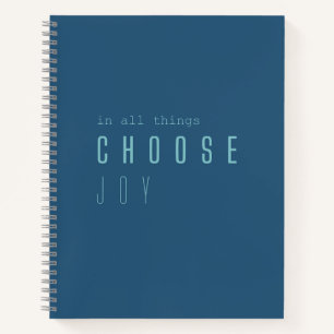 Cuaderno elige la alegría en todas las cosas. Portátiles y