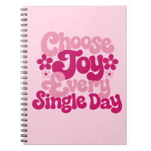 Cuaderno Elige la alegría todos los días Rosa