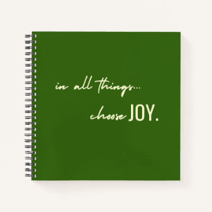 Cuaderno elija alegría en todas las cosas.Portátiles y diar