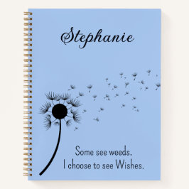 Cuaderno Elijo Ver Deseos De Dandelion En El Viento