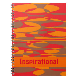 Cuaderno Elipticales naranja, rojo y marrón