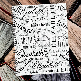 Cuaderno Elizabeth Black White