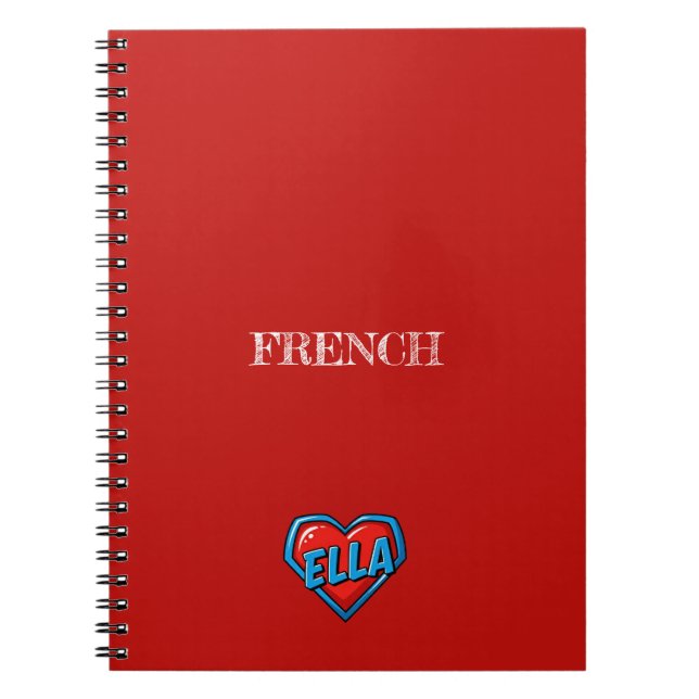 Cuaderno Ella Corazón Rojo (Frente)
