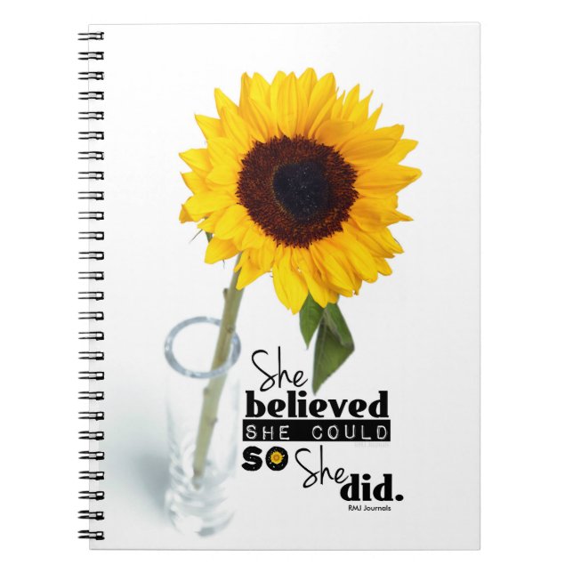 Cuaderno Ella creyó que ella podría (GIRASOL) diario (Frente)