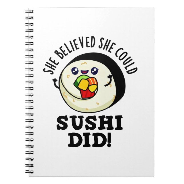 Cuaderno Ella Creyó Que Podía Sushi Hizo Pun De Comida Posi (Frente)
