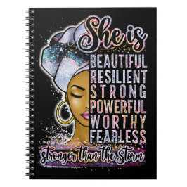 Cuaderno Ella Es La Reina Melanina Negra Mujer De La Piel M